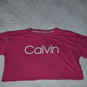 Calvin Klein Performance Pink Crop T-Shirt